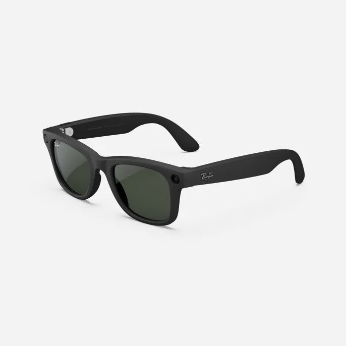 Ray Ban Meta Smart Glasses - Wayfarer Matte Black Graphite Green Lenses