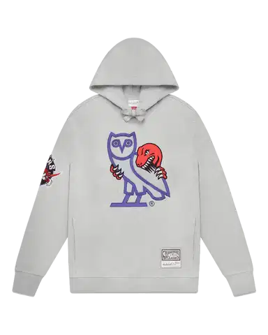 OVO x Raptors MN 1995 OG Owl Grey Hoodie