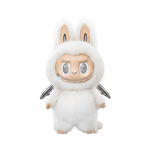Pop Mart The Monsters Labubu Zimomo Angel in Clouds Figure + Tote Bag