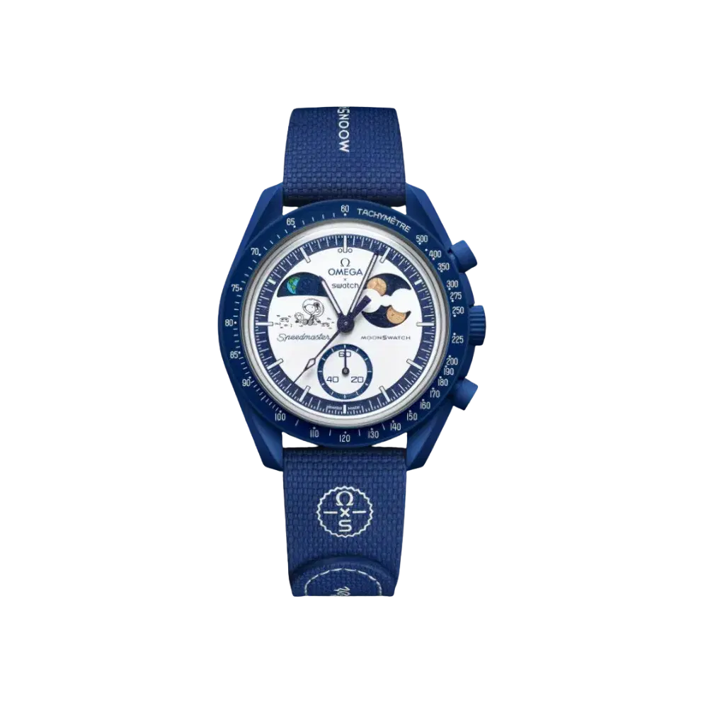 SWATCH X OMEGA Bioceramic Moonswatch Mission To Earthphase Moonshine Snoopy Gold Popcorn