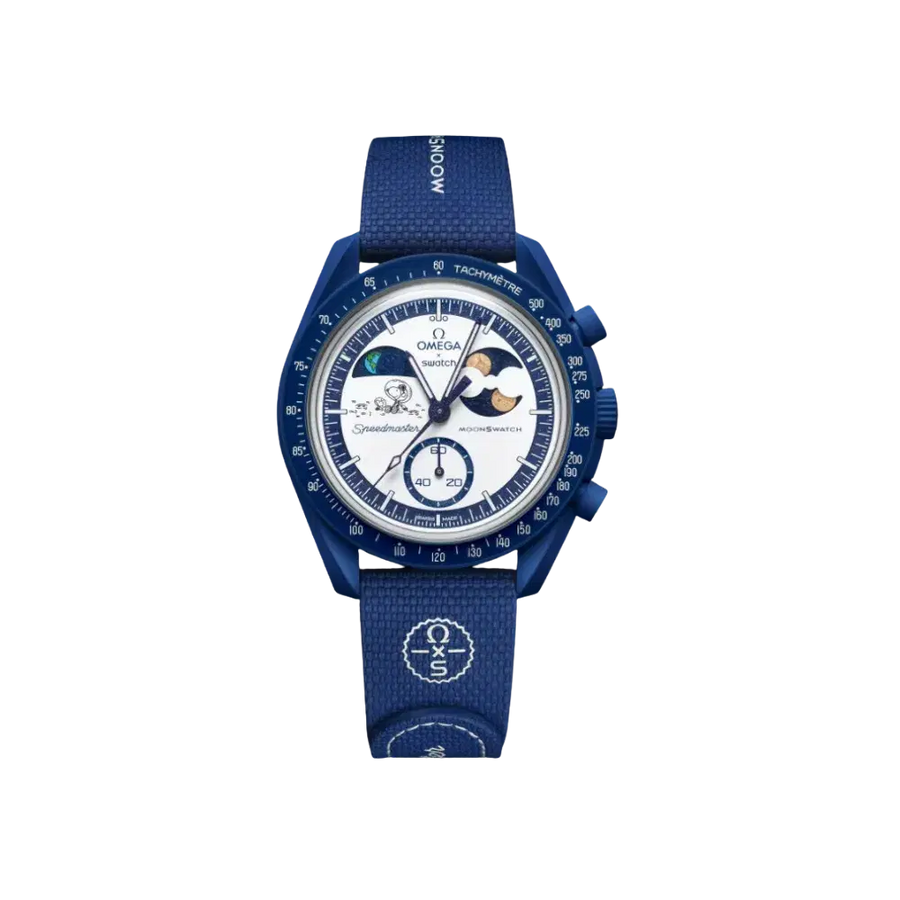 SWATCH X OMEGA Bioceramic Moonswatch Mission To Earthphase Moonshine Snoopy Gold Popcorn
