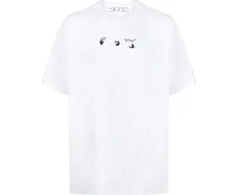 Off-White Blue Marker White Blue Oversized Tee