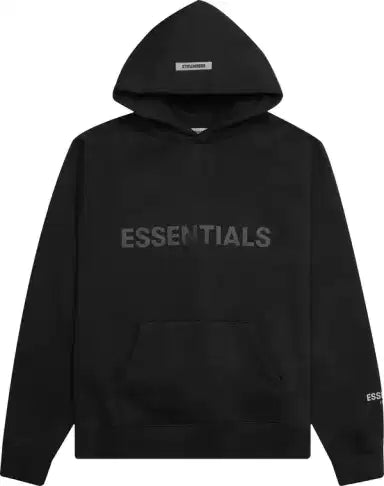 Fear of God Essentials Pullover Hoodie Applique Logo SS20 Black