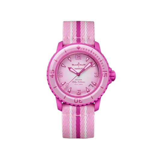 Swatch X Blancpain Scuba Fifty Fathoms Ccollection Pink Ocean