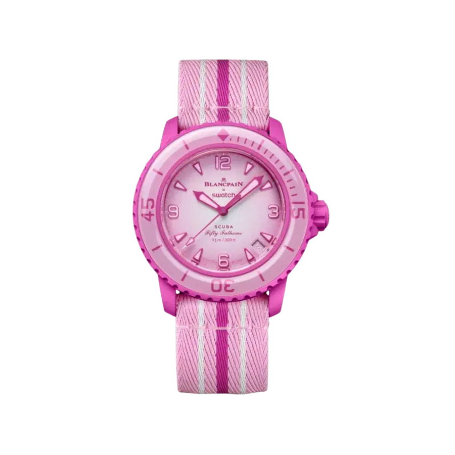 Swatch X Blancpain Scuba Fifty Fathoms Ccollection Pink Ocean