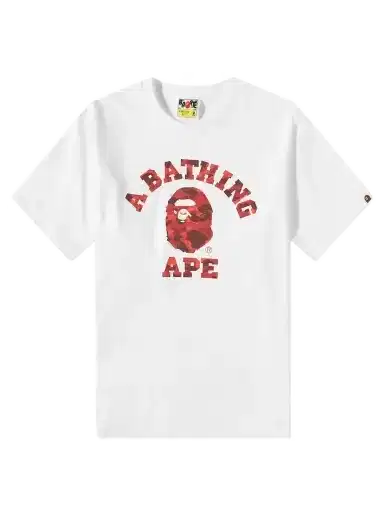 Bape Color Camo College Tee White /Red (SS23)