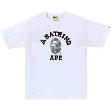 BAPE Digital Camo College Tee White