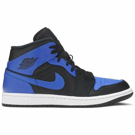 Jordan 1 Mid - 'Black / Hyper Royal White'