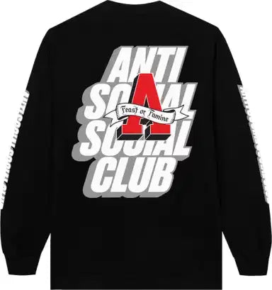 Anti Social Social Club x 2 Tone Easy A Long-Sleeve Tee 'Black'