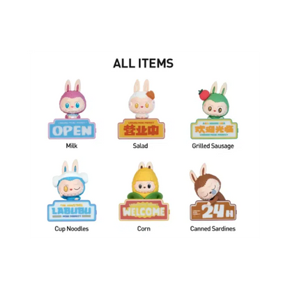 Pop Mart Labubu The Monsters Wacky Mart Series Fridge Magnet Sealed Case (6 Blind Box)