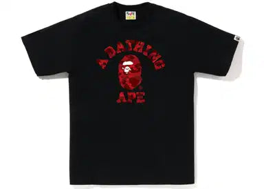 Bape Color Camo College Tee Black / Red (SS23)