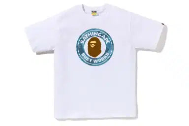 BAPE Honeycomb Camo Busy Works Tee White