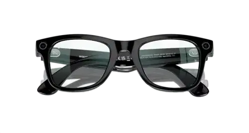 Ray Ban Meta Smart Glasses - Wayfarer Shiny Black Clear Lenses