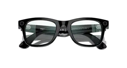 Ray Ban Meta Smart Glasses - Wayfarer Shiny Black Clear Lenses