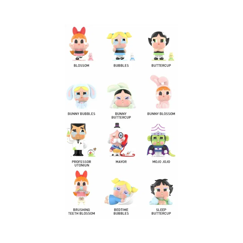Pop Mart CryBaby x Powerpuff Girls Series Vinyl Figures Blind Box Whole Set