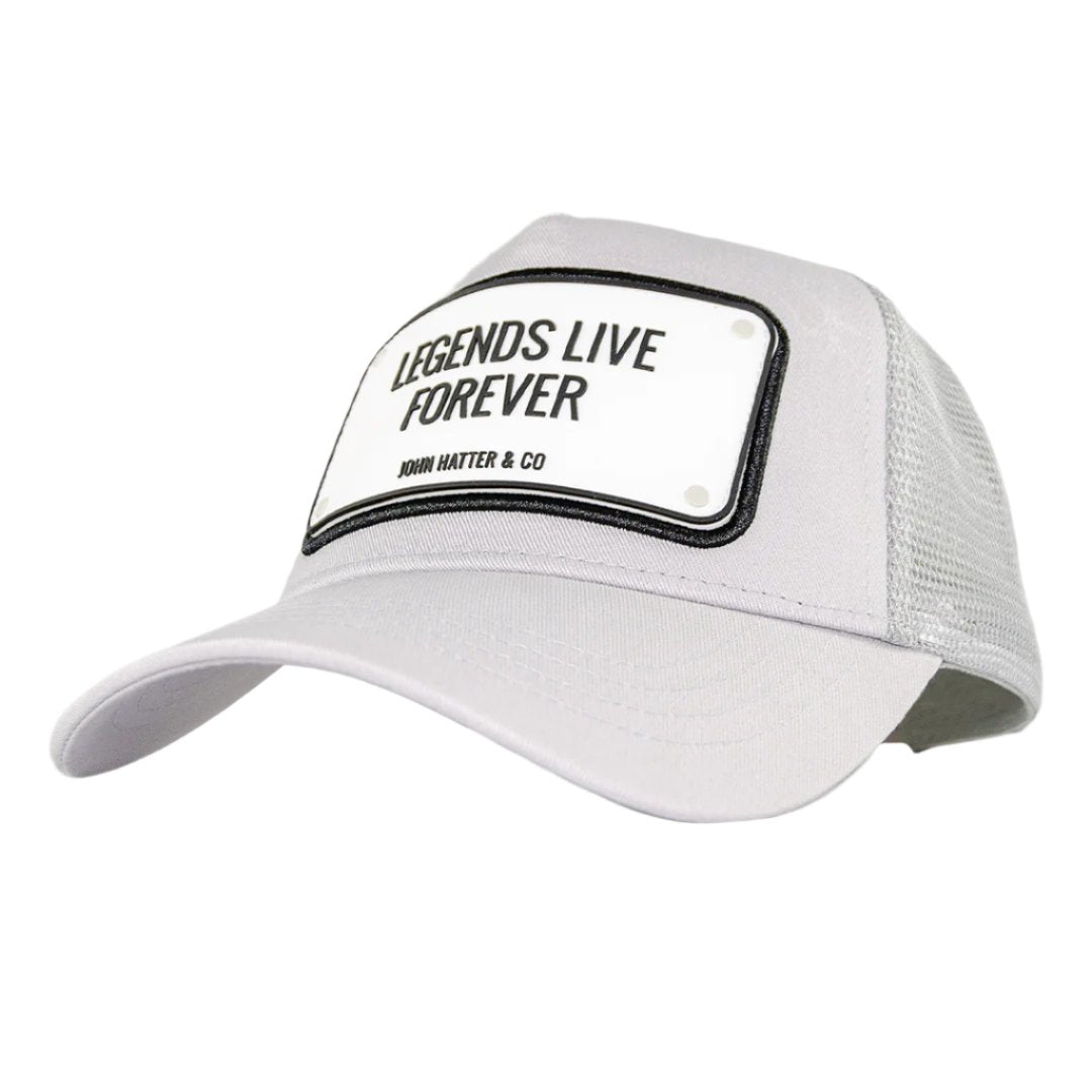 Legends Live Forever White Trucker Cap