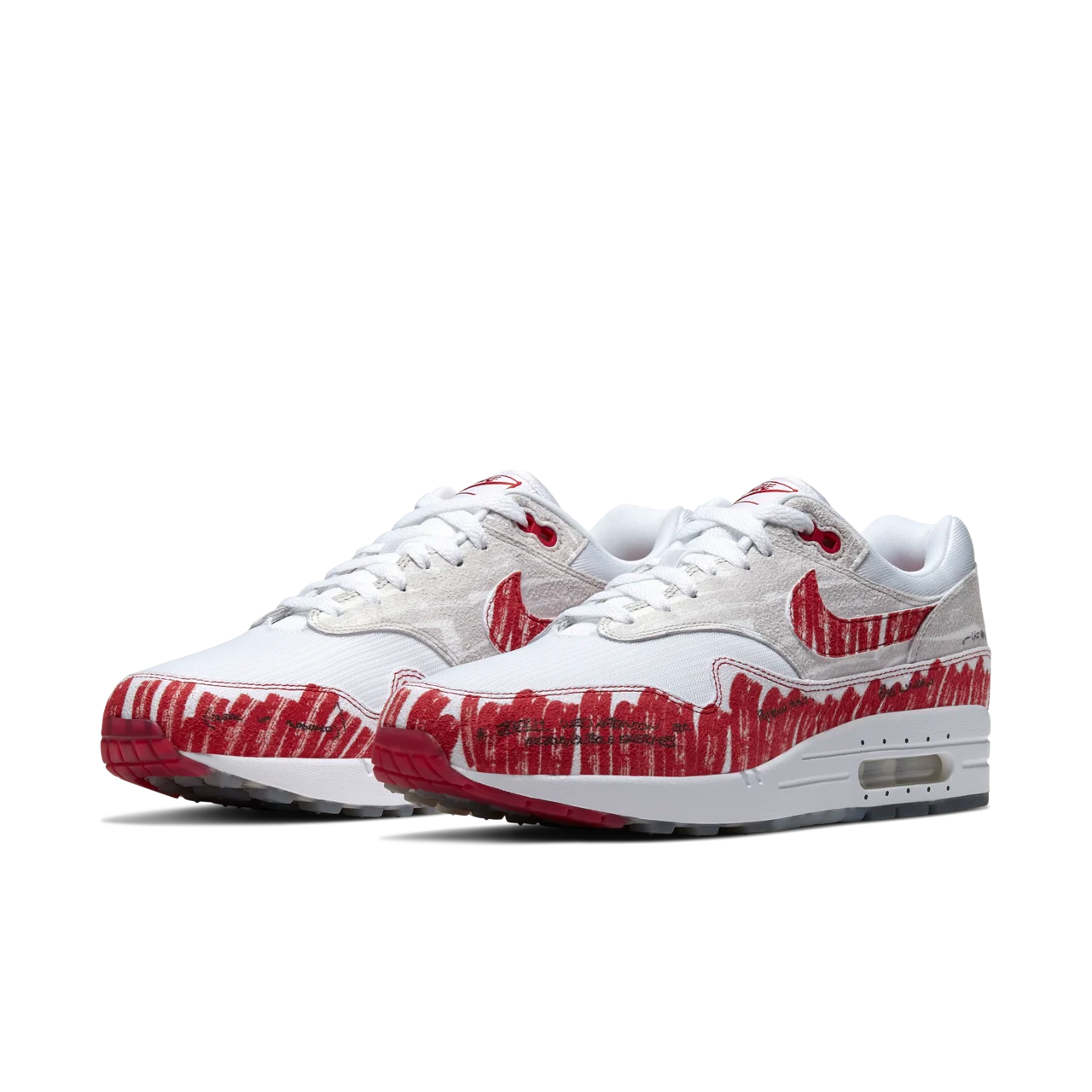 Air Max 1 Sketch to Self - 'White / University Red'