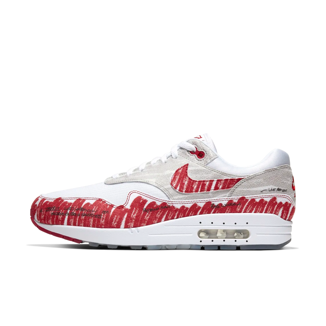 Air Max 1 Sketch to Self - 'White / University Red'