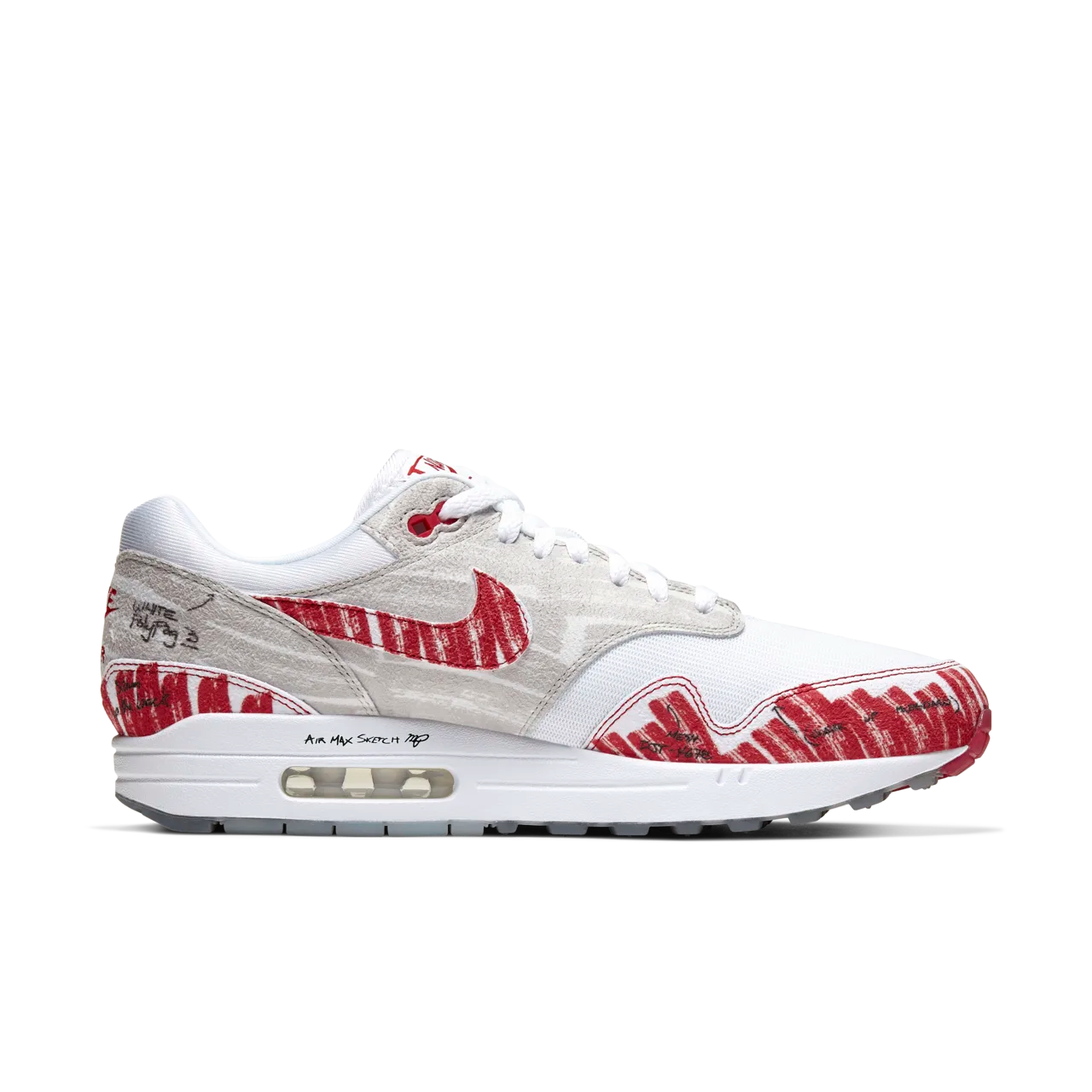 Air Max 1 Sketch to Self - 'White / University Red'